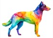 © Caitlin - Watercolor Silhouette Dog Art on White Background - Generative AI Creations for Pet Lovers, Home Decor, Unique Gifts, and Artistic Expressions