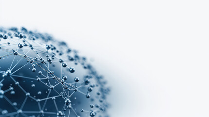 glowing network of points and sleek lines creates captivating visual representation of connectivity and technology. This abstract image evokes sense of innovation and modernity