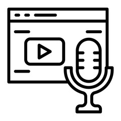 Sticker - Podcasting Icon