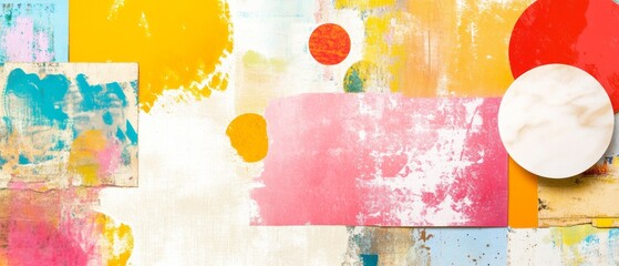 Poster - Abstract Festive Wellness Patterns with Vibrant Textures and Technological Elements