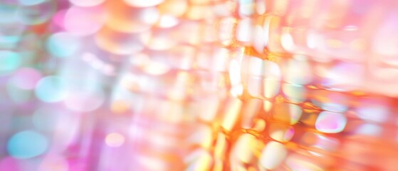 Aufkleber - Vibrant Abstract Light Bokeh - Futuristic and Festive Patterns in Soft Pastels