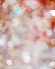 Aufkleber - Abstract Festive Bokeh with Colorful Lights and Snowflakes, Holiday Background