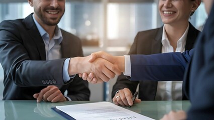 business people shaking hands