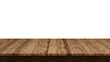 © temitiman - Empty wooden tabletop isolated on transparent background, perfect for product placement. PNG file
