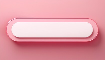 Poster - A minimalist, soft pink rectangular object rests on a lighter pink background, highlighting simplicity and modern design.