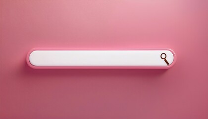 Poster - A sleek pink search bar design featuring a key icon, set against a textured pink background.