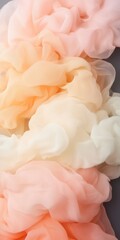 Poster - Soft Pastel Fabric Texture Layers - Delicate Flowing Abstract Design