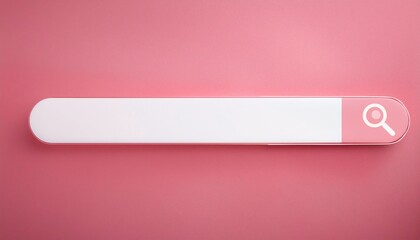 Poster - A minimalist search bar on a pink surface, designed for user-friendly online navigation and search functionality.