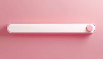 Poster - A minimalistic pink slider on a solid pink background, featuring a round button on one end, highlighting simplicity and modern design.