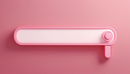 Poster - A minimalist pink control panel with a white center and a knob, set against a matching pink background.
