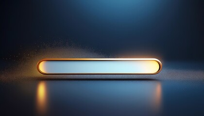 Poster - A glowing, minimalist loading bar surrounded by sparkling particles against a dark background, conveying a sense of progress and innovation.