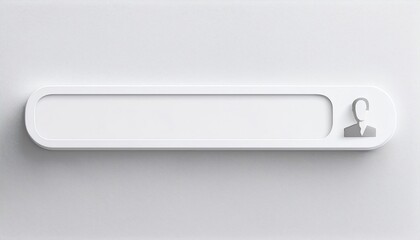 Poster - A minimalist interface element featuring a blank text input field with a profile icon, suitable for user identification or search functionality.
