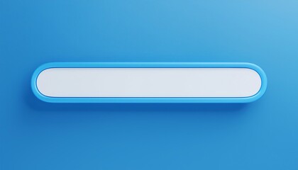 Poster - A minimalist blue and white rectangular shape set against a blue background, suggesting a design or digital interface element.