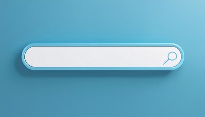 Poster - A minimalist search bar design against a vibrant blue background, emphasizing simplicity and modern aesthetics.