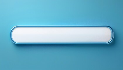 Poster - A minimalist blue rectangular frame with a smooth white center, suggesting a display area or placeholder.