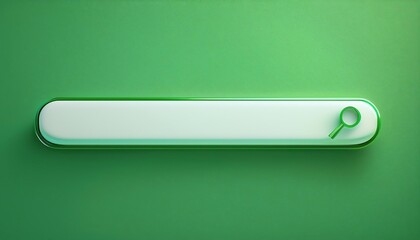 Poster - A minimalist green search bar icon with a white input field, featuring a circular button on the side, set against a textured green background.