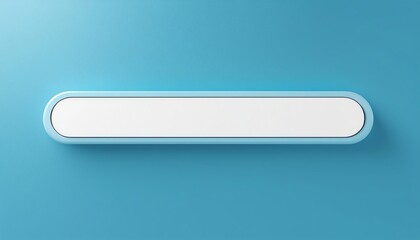 Poster - A minimalistic, blank rectangular panel against a blue background, ideal for signage or decorative purposes.