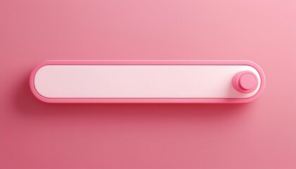Poster - A sleek, pink slider interface element on a matching pink background, showcasing modern design aesthetics.