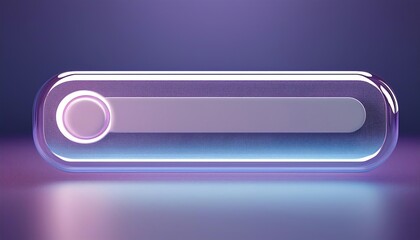 Poster - A luminous, cylindrical interface element with a glowing border, set against a soft gradient background, suggesting a modern design aesthetic.
