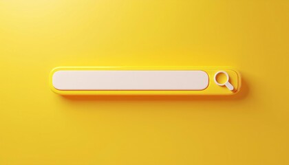 Poster - A vibrant yellow search bar with a magnifying glass icon, emphasizing simplicity and clarity in user interface design.