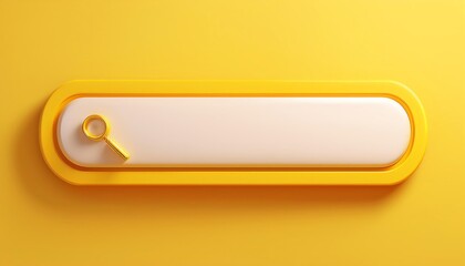 Poster - A yellow search bar with a key icon, representing themes of access, security, and online navigation.
