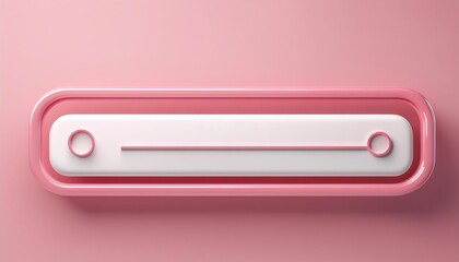 A minimalist pink control slider featuring two circular knobs, set against a soft pink background, evoking a modern aesthetic.