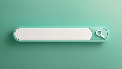 Poster - A minimalist search bar on a textured green background, featuring a magnifying glass icon, symbolizing online searching and information retrieval.