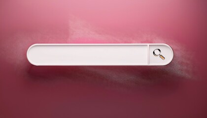 Poster - A simple search bar design on a pink background, featuring a key icon, suggesting themes of security and online searching.