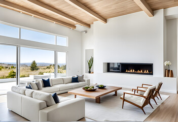 modern living room with fireplace, modern living room with sofa