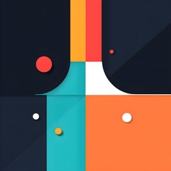 Poster - Abstract Geometric Background with Colorful Shapes and Circles