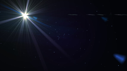 Wall Mural - White Flare Lights With Lens Flare, Widescreen 4K Resolution