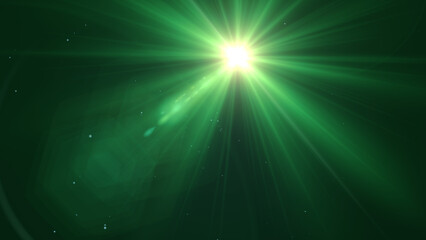 Wall Mural - Green Flare Lights With Lens Flare, Widescreen 4K Resolution