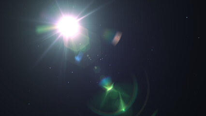 Wall Mural - White Flare Lights With Lens Flare, Widescreen 4K Resolution