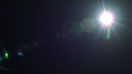 Wall Mural - White Flare Lights With Lens Flare, Widescreen 4K Resolution