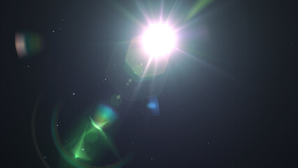 Wall Mural - White Flare Lights With Lens Flare, Widescreen 4K Resolution