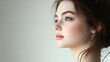 © Berkah - Profile face of young beautiful woman with clean skin.