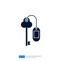 Poster - An illustration of a key with a tag, symbolizing security and access.