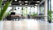 © Masque - Aesthetic blurred view of a white open office space.