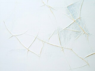 Poster - Abstract Winter Geometry Frost and Insulation Design on White Canvas