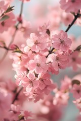 Wall Mural - Pink flower cluster