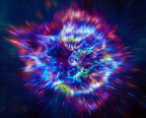 Wall Mural - abstract fractal burst
