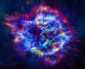 Wall Mural - earth fractal burst background