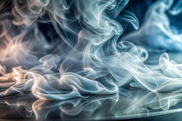 Wall Mural - blue and white gradient smoke texture in abstract photography