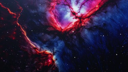 Wall Mural - Expansive Colorful Nebula in the Cosmos 4k