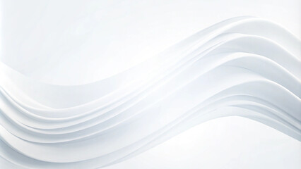 Aufkleber - White wave plaster texture light modern abstract background. White gray satin texture that is white silver fabric silk panorama background with beautiful soft blur pattern natural.