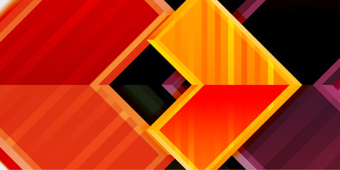 Poster - Arrow symbols created with 3d effects and line texture geometric abstract background