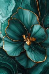 Canvas Print - Close-up of flower on green