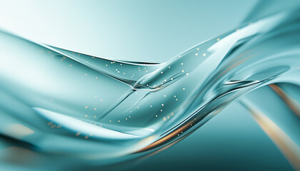 Wall Mural - Gentle Waves of Clear Liquid Reflecting Soft Light