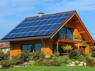 Poster - House with Solar Panels