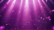 © Chaikit - elegant award stage illumination, converging spotlight beams, deep purple to pink gradient, falling golden confetti, atmospheric dust particles, premium lighting effects